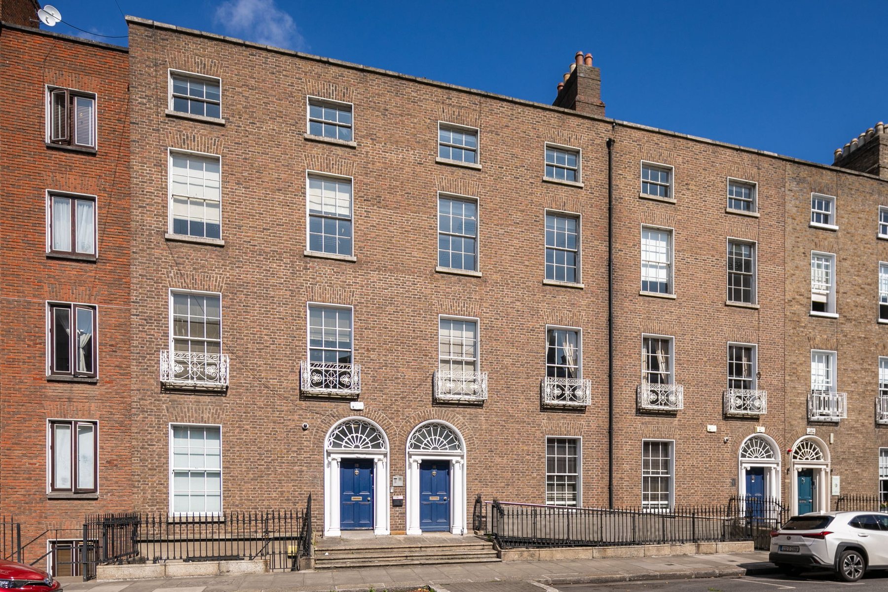 13-15 Hatch Street Lower, Dublin 2: the three mock-Georgian brick buildings