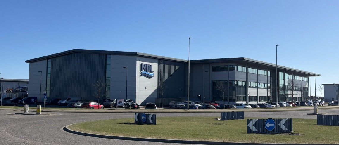 Gateway Site D1, Aberdeen: the front elevation of the industrial unit