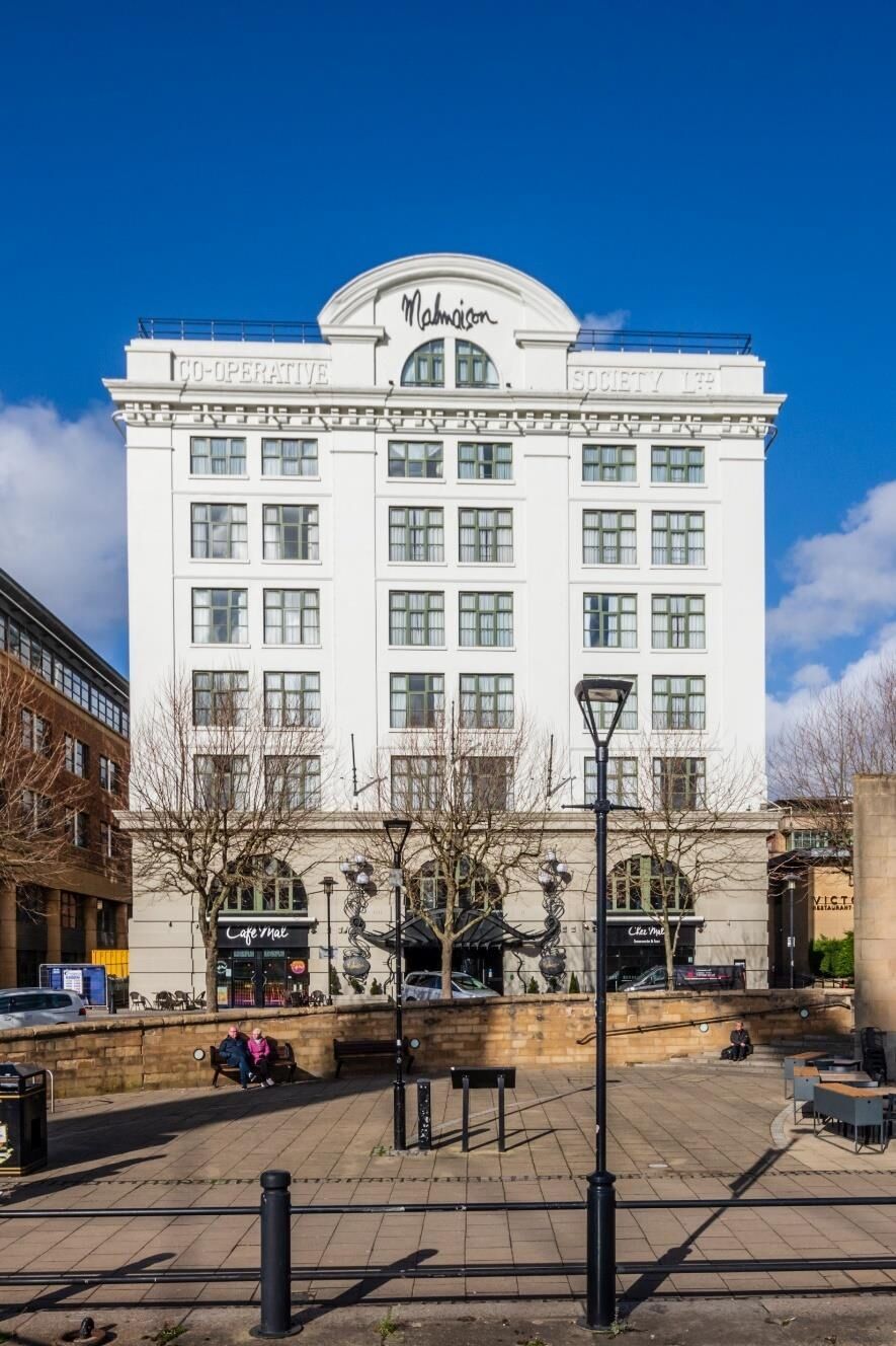 Malmaison, Newcastle: the white hotel building on the quayside